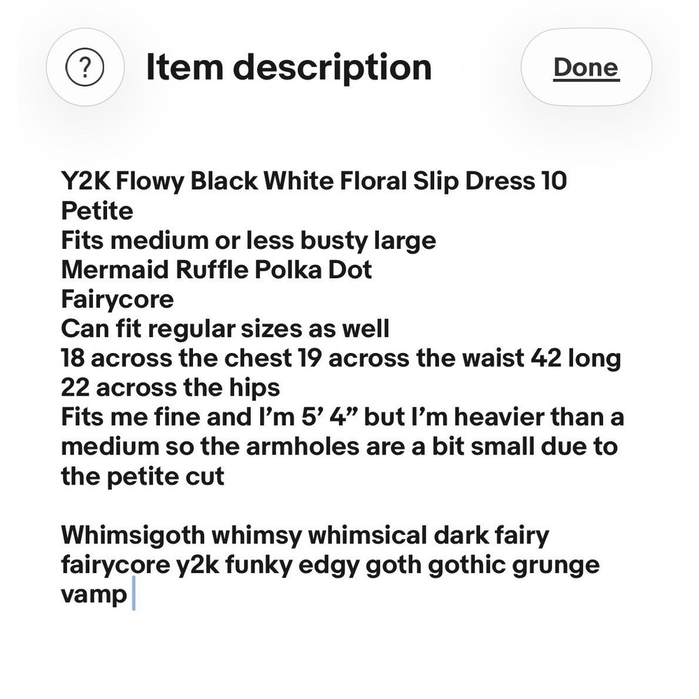 Y2K Party Dress Midi Fairy Black Flowy Floral Babydoll Ruffle Polka Dot Medium - Picture 7 of 7